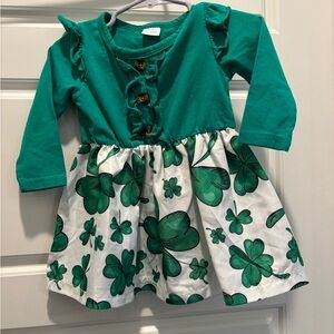 Green and White Clover Dress